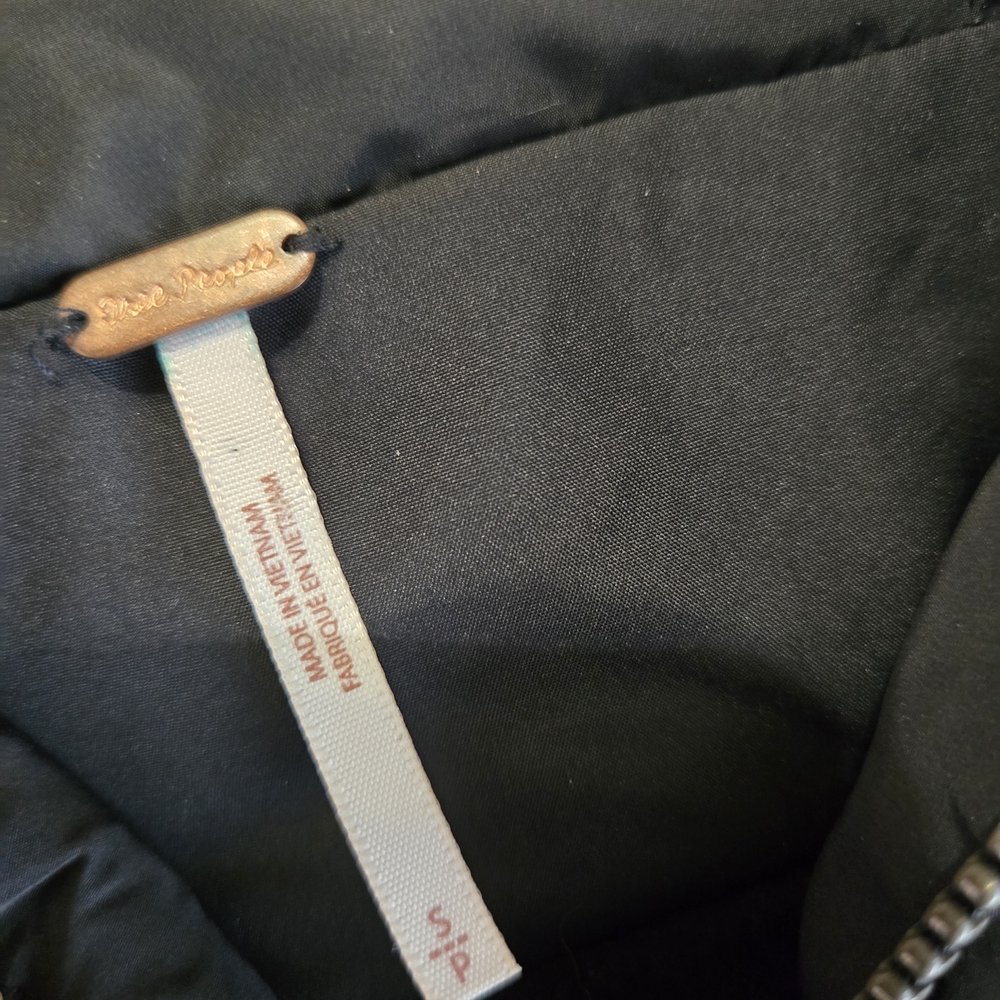 Free People Hailey Black Puffer Jacket S - Picture 4 of 5